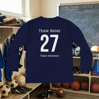 Custom Team Youth Long Sleeve T-Shirt – Right Chest Team Logo & Name