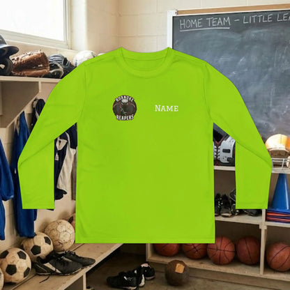 Custom Team Youth Long Sleeve T-Shirt – Right Chest Team Logo & Name