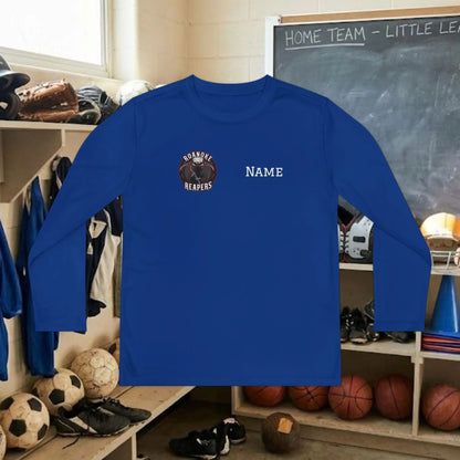 Custom Team Youth Long Sleeve T-Shirt – Right Chest Team Logo & Name
