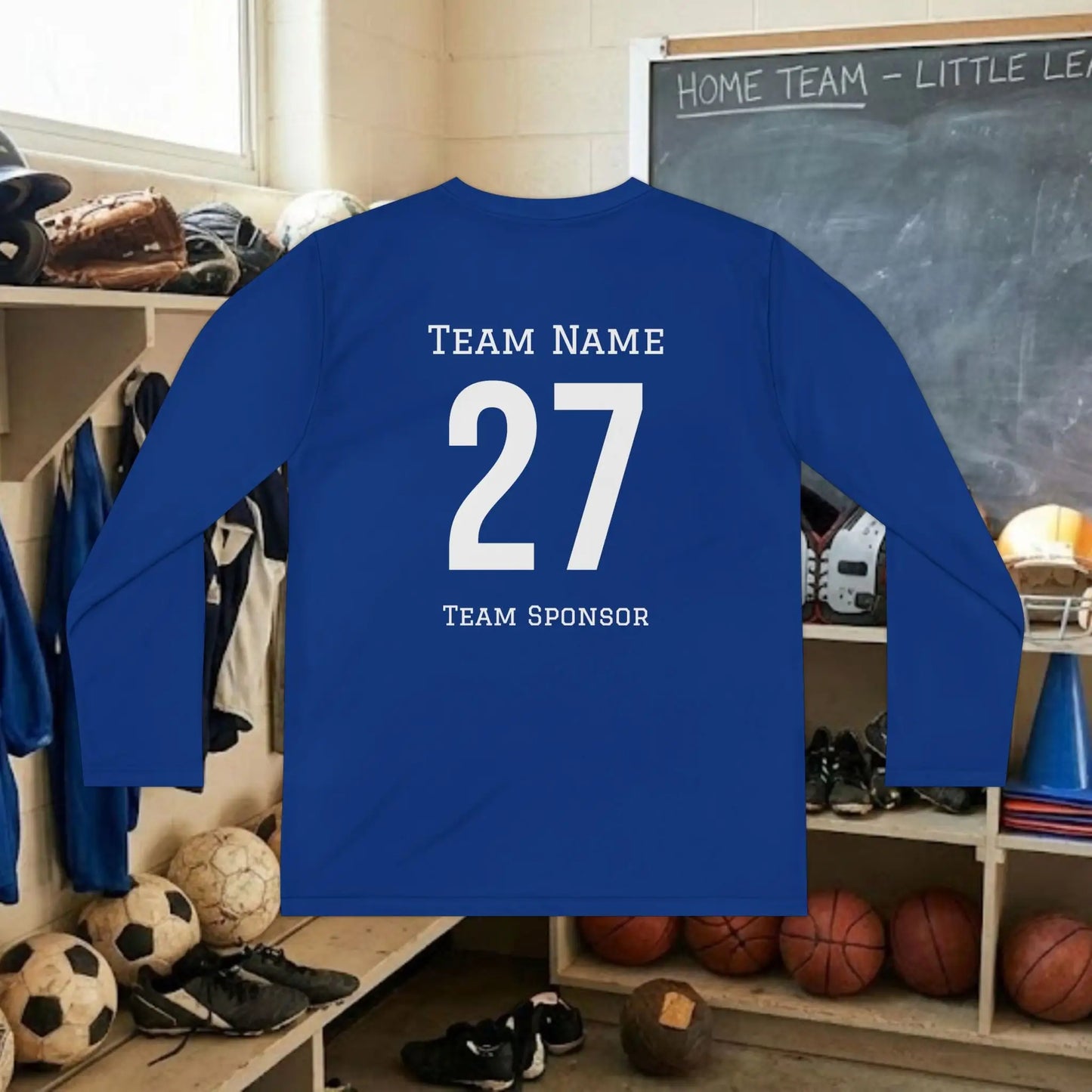 Custom Team Youth Long Sleeve T-Shirt – Right Chest Team Logo & Name