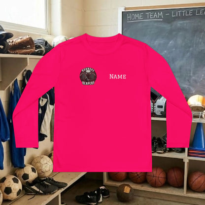 Custom Team Youth Long Sleeve T-Shirt – Right Chest Team Logo & Name