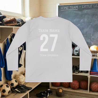 Custom Team Youth Long Sleeve T-Shirt – Right Chest Team Logo & Name