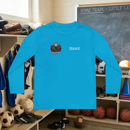 Custom Team Youth Long Sleeve T-Shirt – Right Chest Team Logo & Name