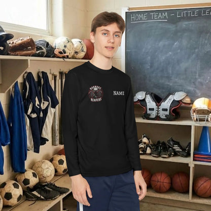 Custom Team Youth Long Sleeve T-Shirt – Right Chest Team Logo & Name