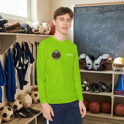 Custom Team Youth Long Sleeve T-Shirt – Right Chest Team Logo & Name