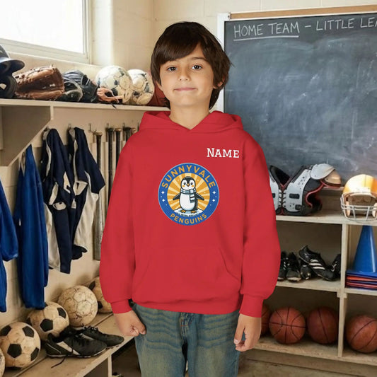 Custom Team Youth Pull Over Hoodie – Center Chest Logo & Name (Gildan Heavy Blend)