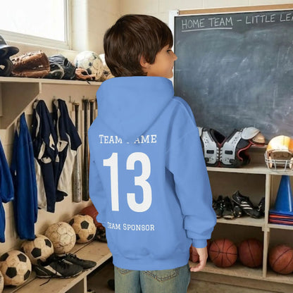 Custom Team Youth Pull Over Hoodie – Left Chest Logo & Name (Gildan Heavy Blend)