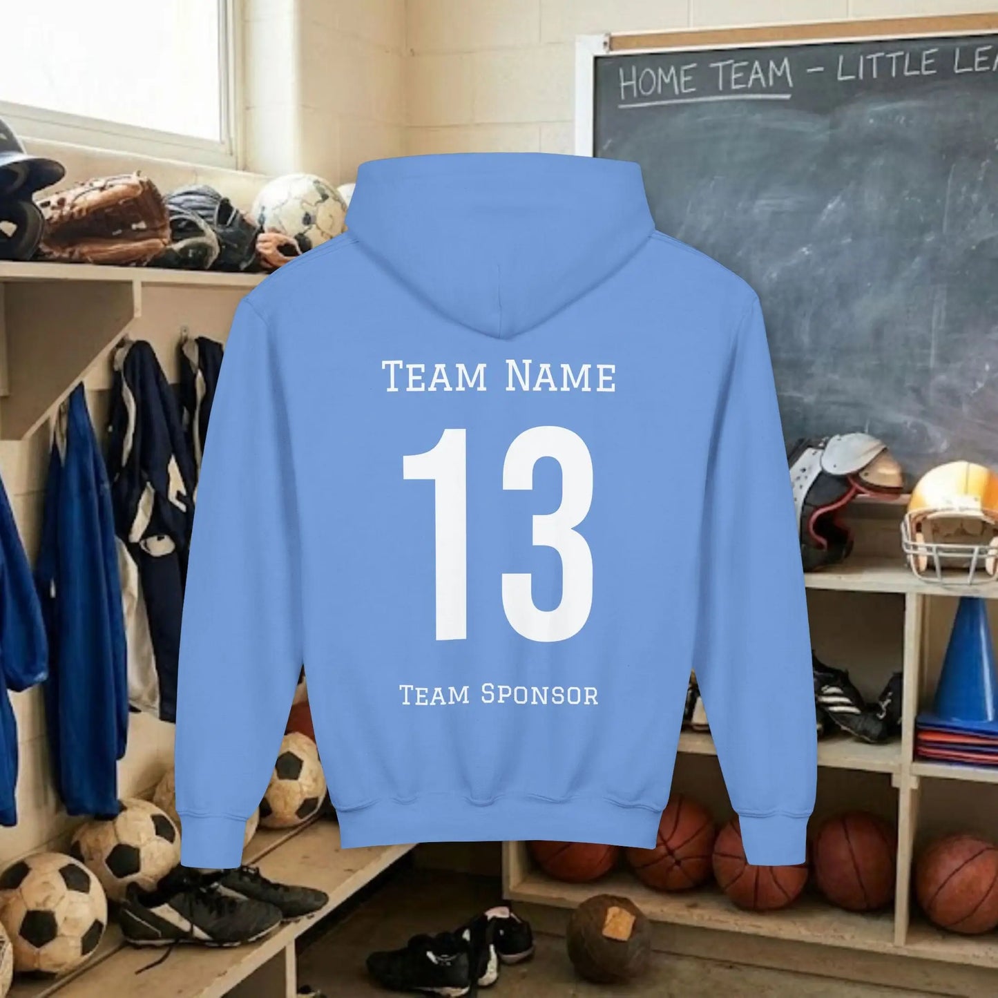 Custom Team Youth Pull Over Hoodie – Left Chest Logo & Name (Gildan Heavy Blend)