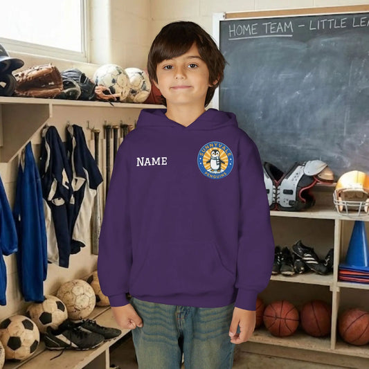 Custom Team Youth Pull Over Hoodie – Left Chest Logo & Name (Gildan Heavy Blend)