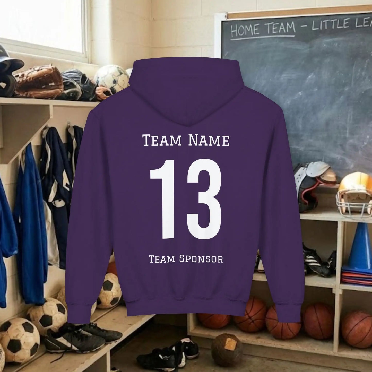 Custom Team Youth Pull Over Hoodie – Left Chest Logo & Name (Gildan Heavy Blend)