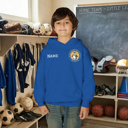 Custom Team Youth Pull Over Hoodie – Left Chest Logo & Name (Gildan Heavy Blend)