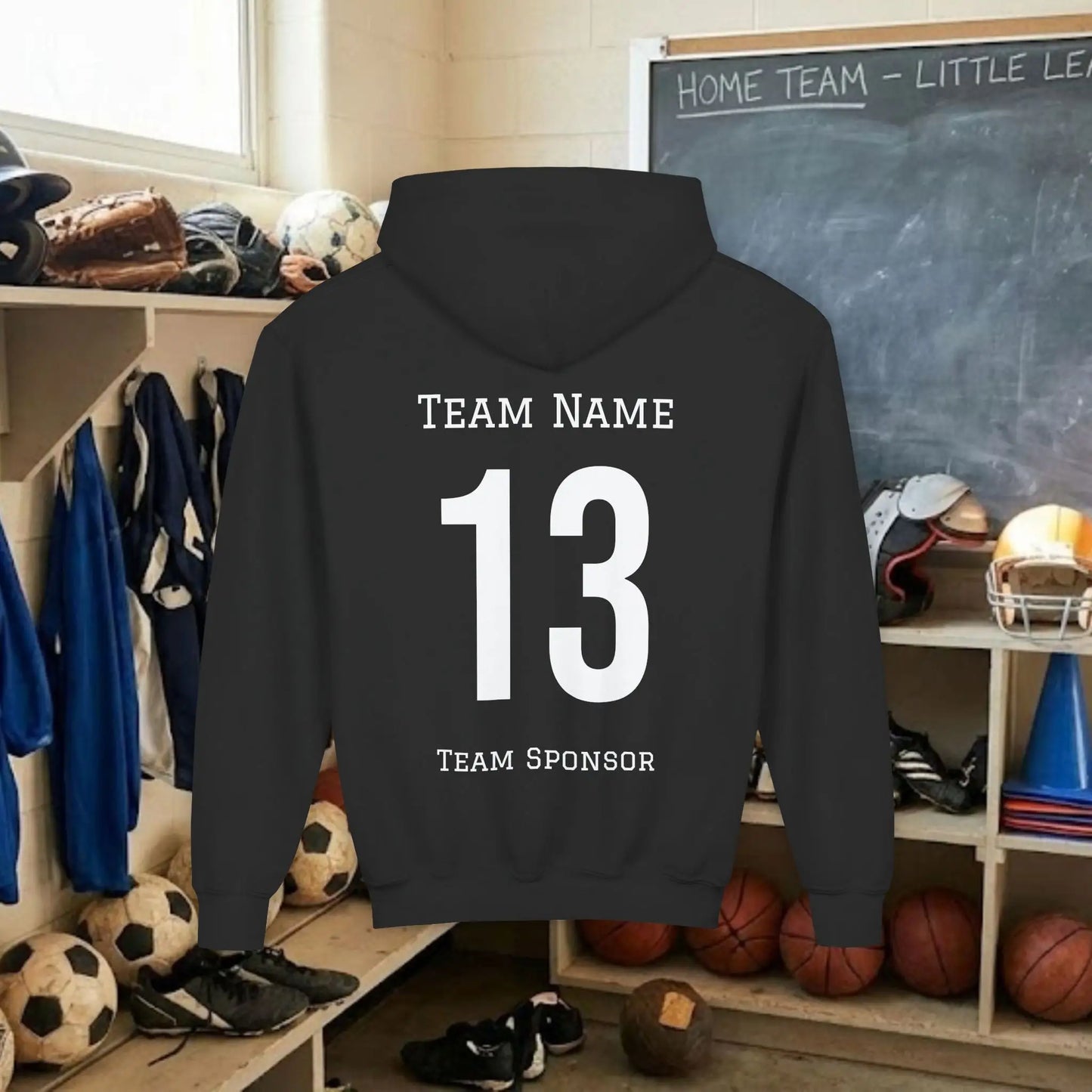 Custom Team Youth Pull Over Hoodie – Left Chest Logo & Name (Gildan Heavy Blend)