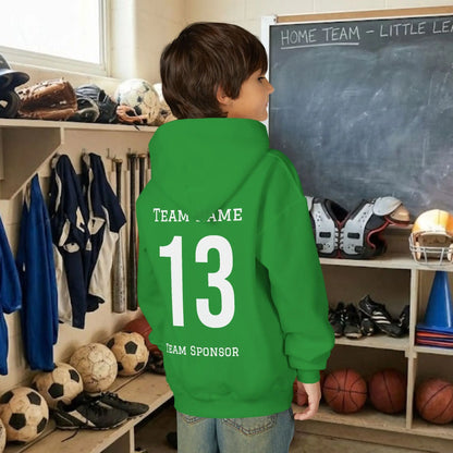 Custom Team Youth Pull Over Hoodie – Left Chest Logo & Name (Gildan Heavy Blend)