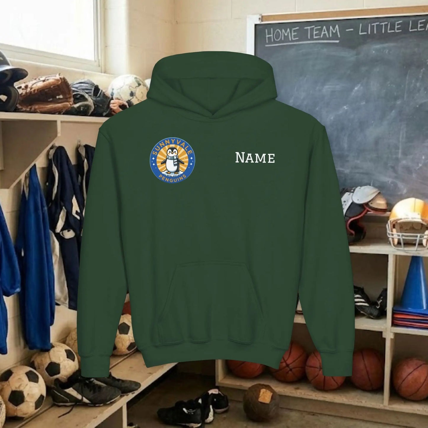 Custom Team Youth Pull Over Hoodie – Right Chest Logo & Name (Gildan Heavy Blend)