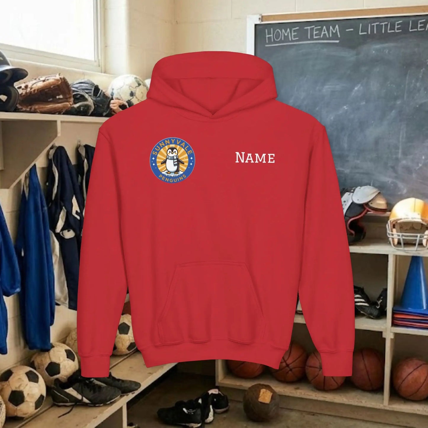 Custom Team Youth Pull Over Hoodie – Right Chest Logo & Name (Gildan Heavy Blend)