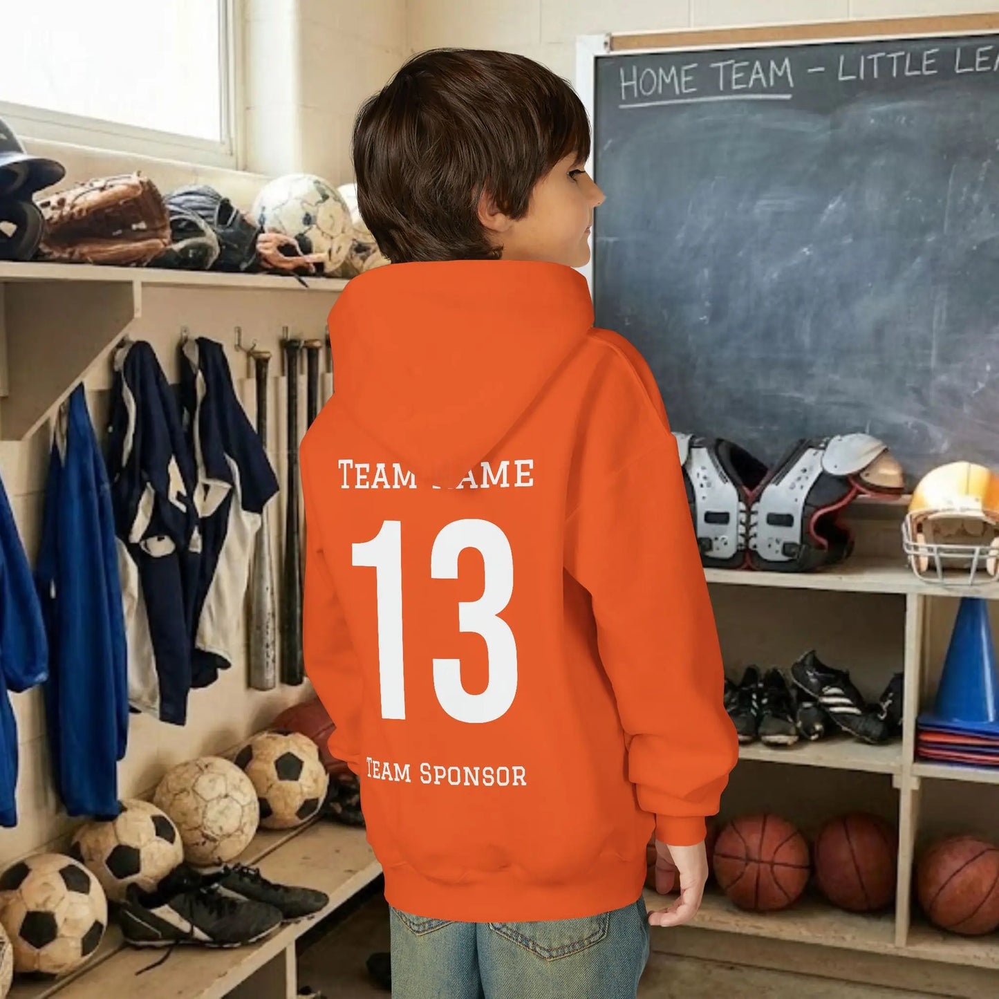 Custom Team Youth Pull Over Hoodie – Right Chest Logo & Name (Gildan Heavy Blend)