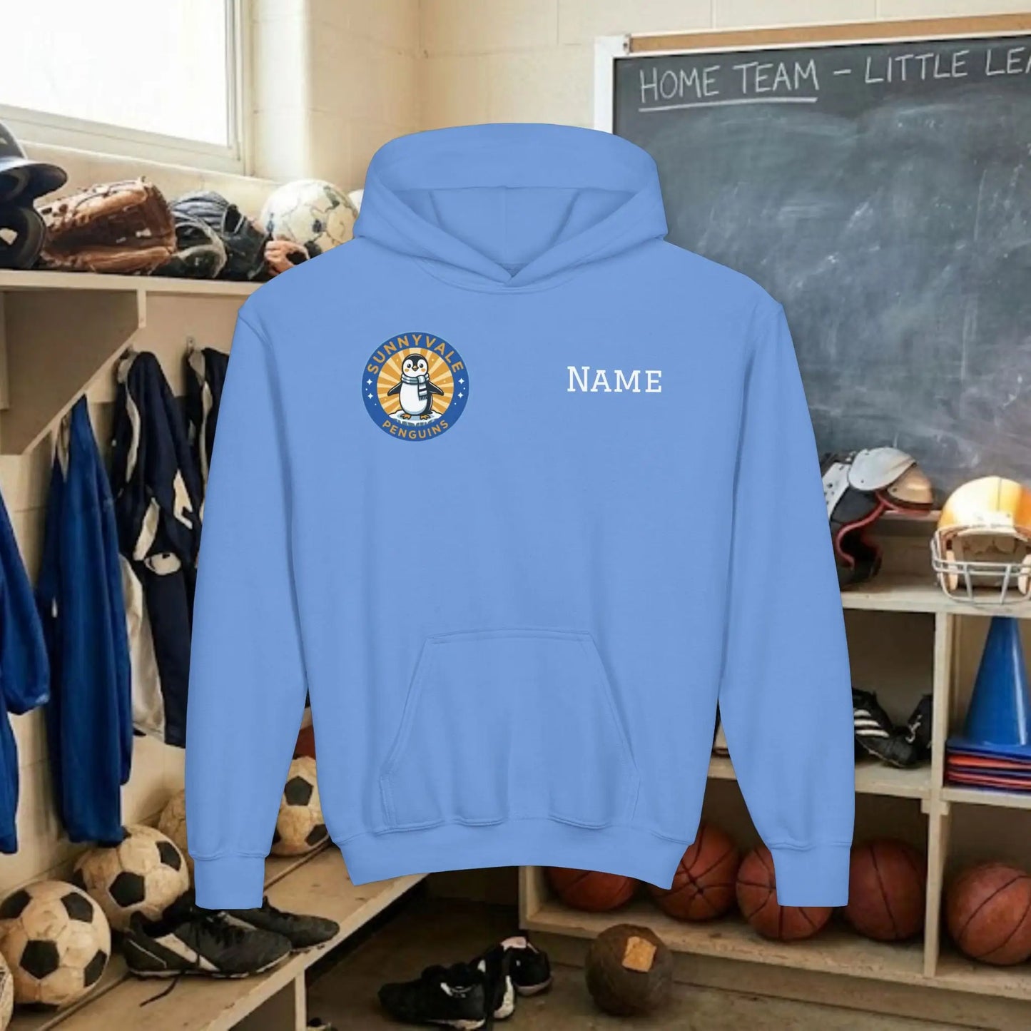 Custom Team Youth Pull Over Hoodie – Right Chest Logo & Name (Gildan Heavy Blend)