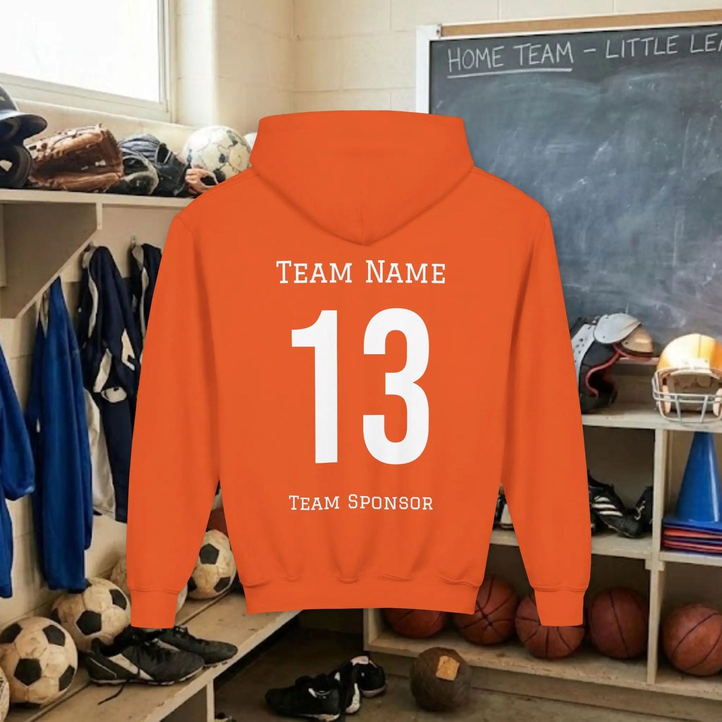 Custom Team Youth Pull Over Hoodie – Right Chest Logo & Name (Gildan Heavy Blend)