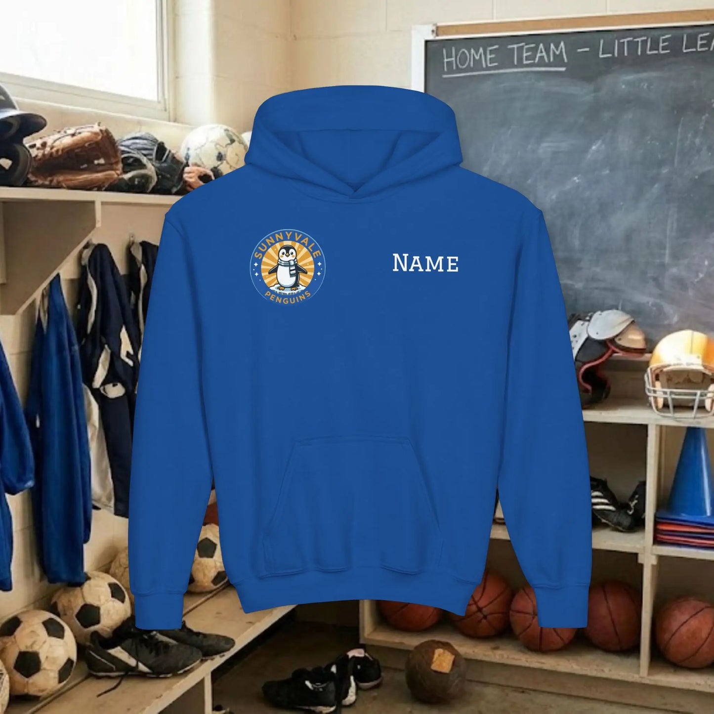 Custom Team Youth Pull Over Hoodie – Right Chest Logo & Name (Gildan Heavy Blend)
