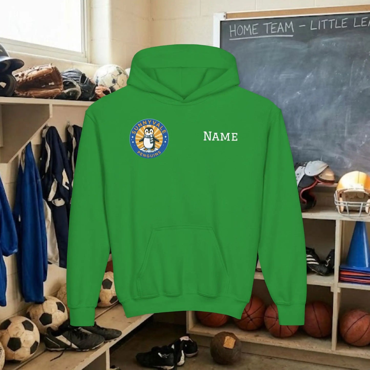Custom Team Youth Pull Over Hoodie – Right Chest Logo & Name (Gildan Heavy Blend)