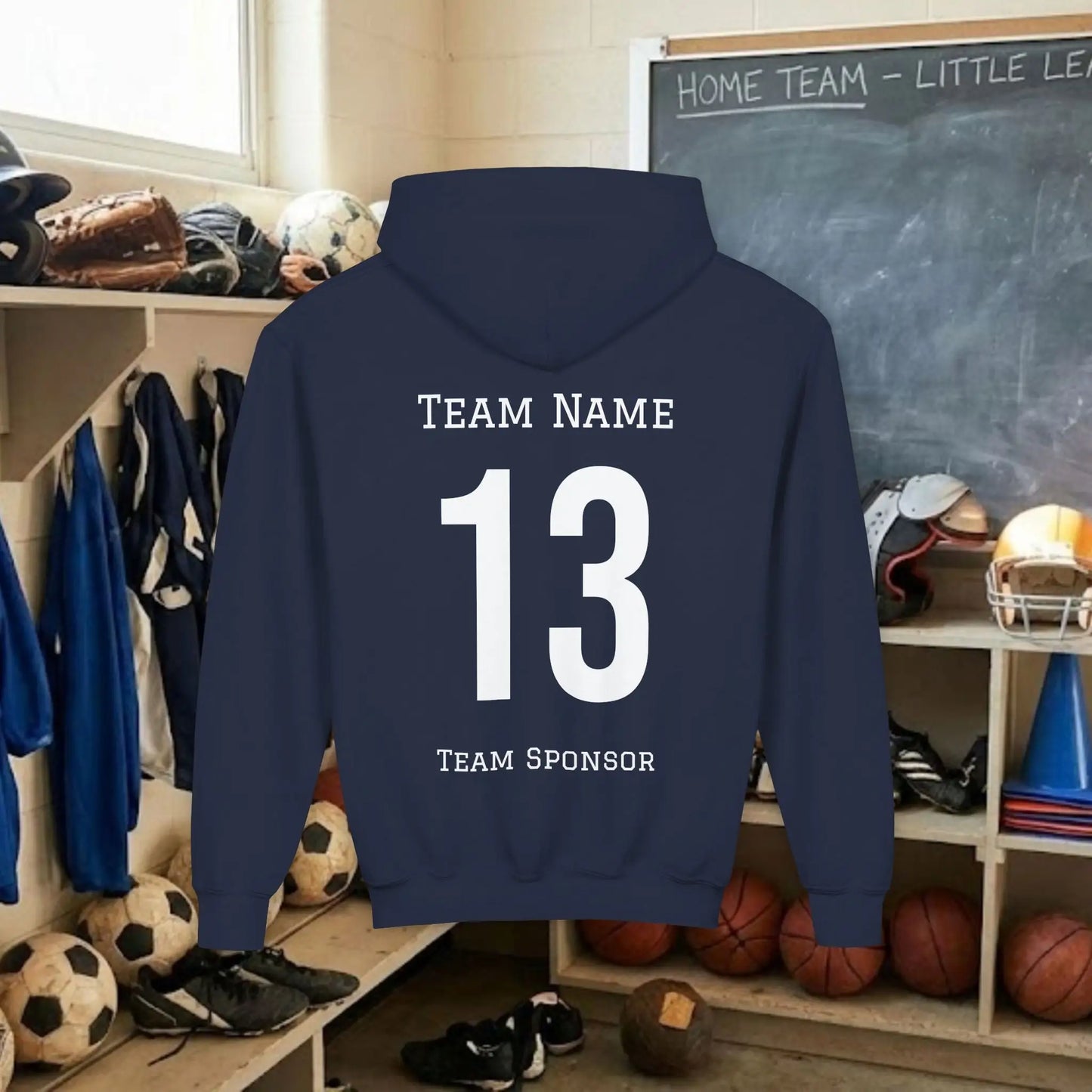 Custom Team Youth Pull Over Hoodie – Right Chest Logo & Name (Gildan Heavy Blend)