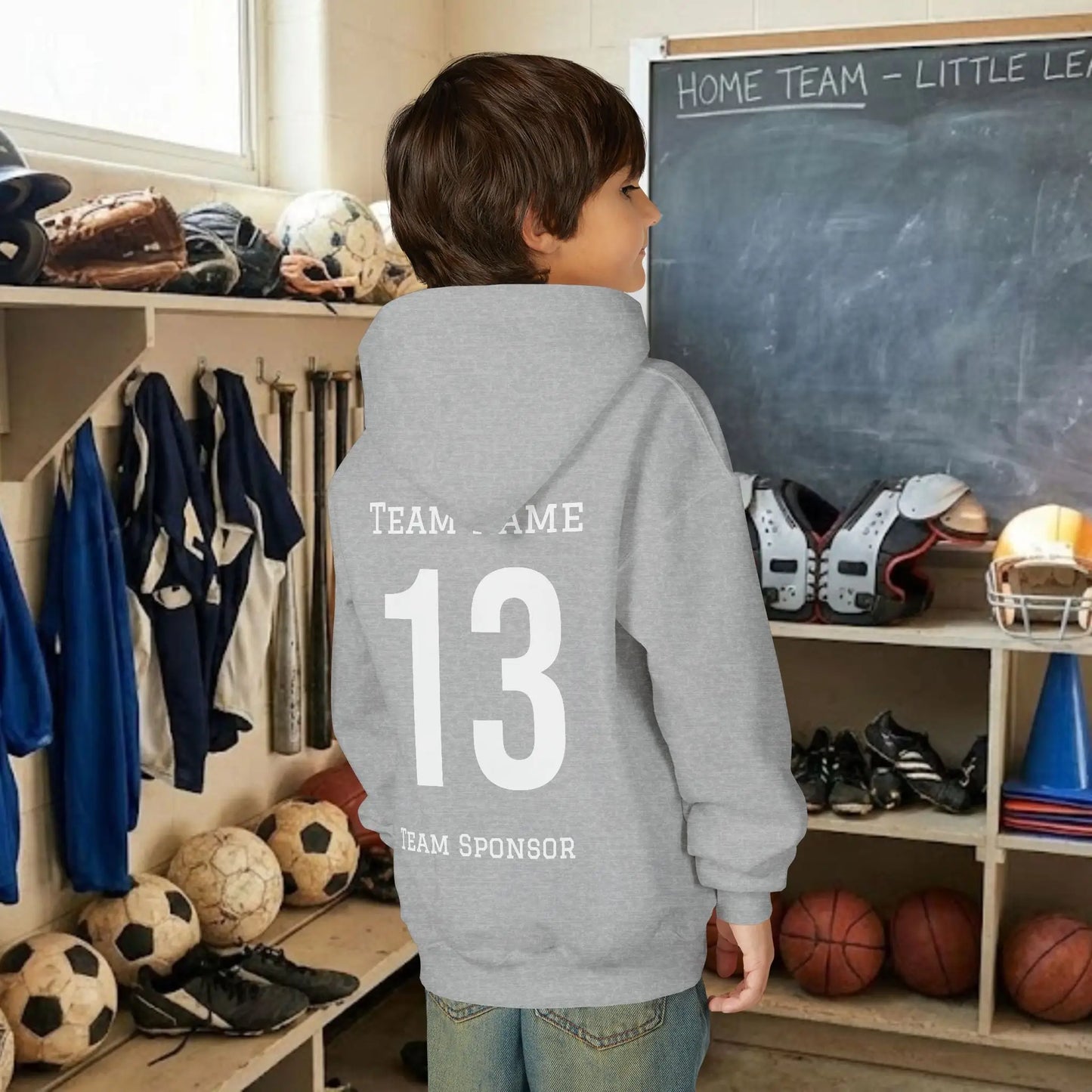 Custom Team Youth Pull Over Hoodie – Right Chest Logo & Name (Gildan Heavy Blend)