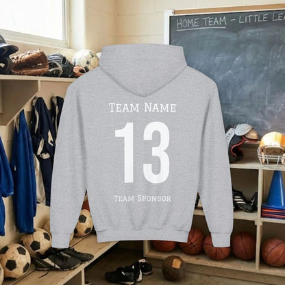 Custom Team Youth Pull Over Hoodie – Right Chest Logo & Name (Gildan Heavy Blend)