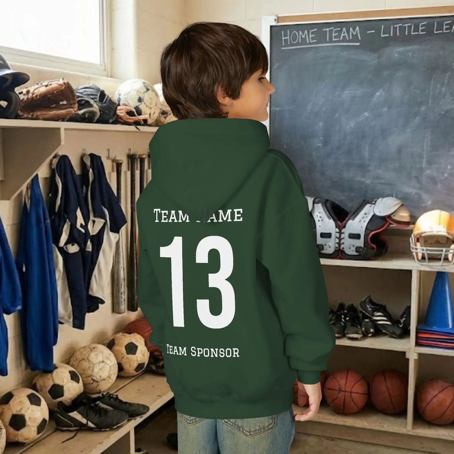 Custom Team Youth Pull Over Hoodie – Right Chest Logo & Name (Gildan Heavy Blend)