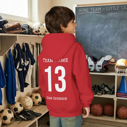 Custom Team Youth Pull Over Hoodie – Right Chest Logo & Name (Gildan Heavy Blend)