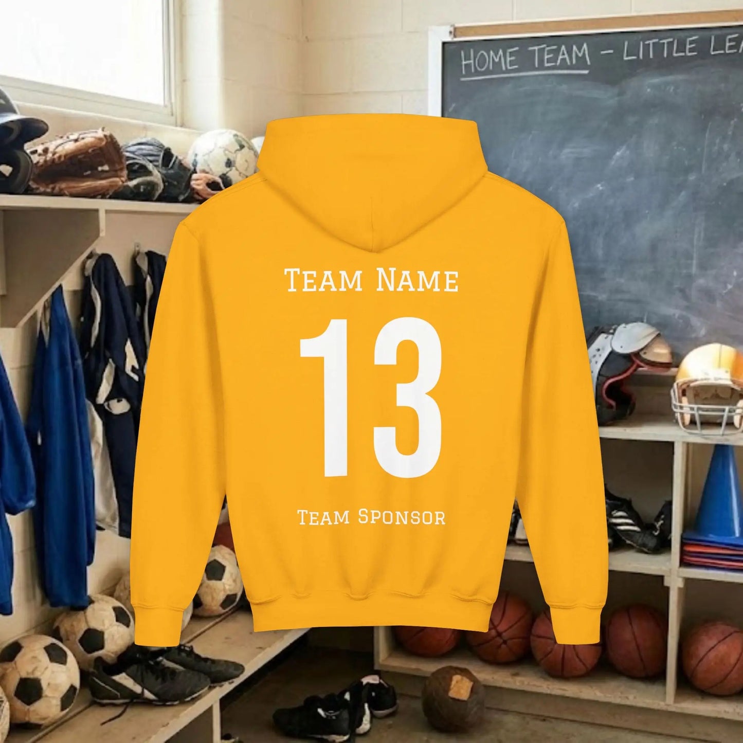 Custom Team Youth Pull Over Hoodie – Right Chest Logo & Name (Gildan Heavy Blend)