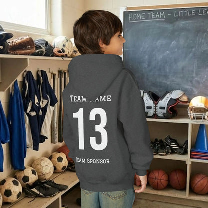 Custom Team Youth Pull Over Hoodie – Right Chest Logo & Name (Gildan Heavy Blend)