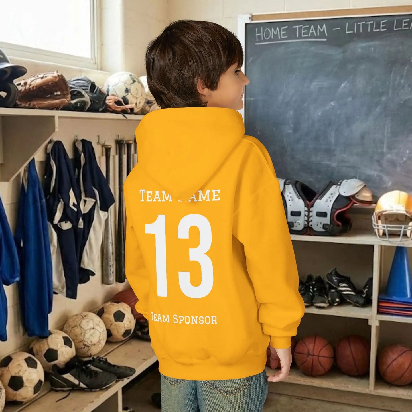 Custom Team Youth Pull Over Hoodie – Right Chest Logo & Name (Gildan Heavy Blend)