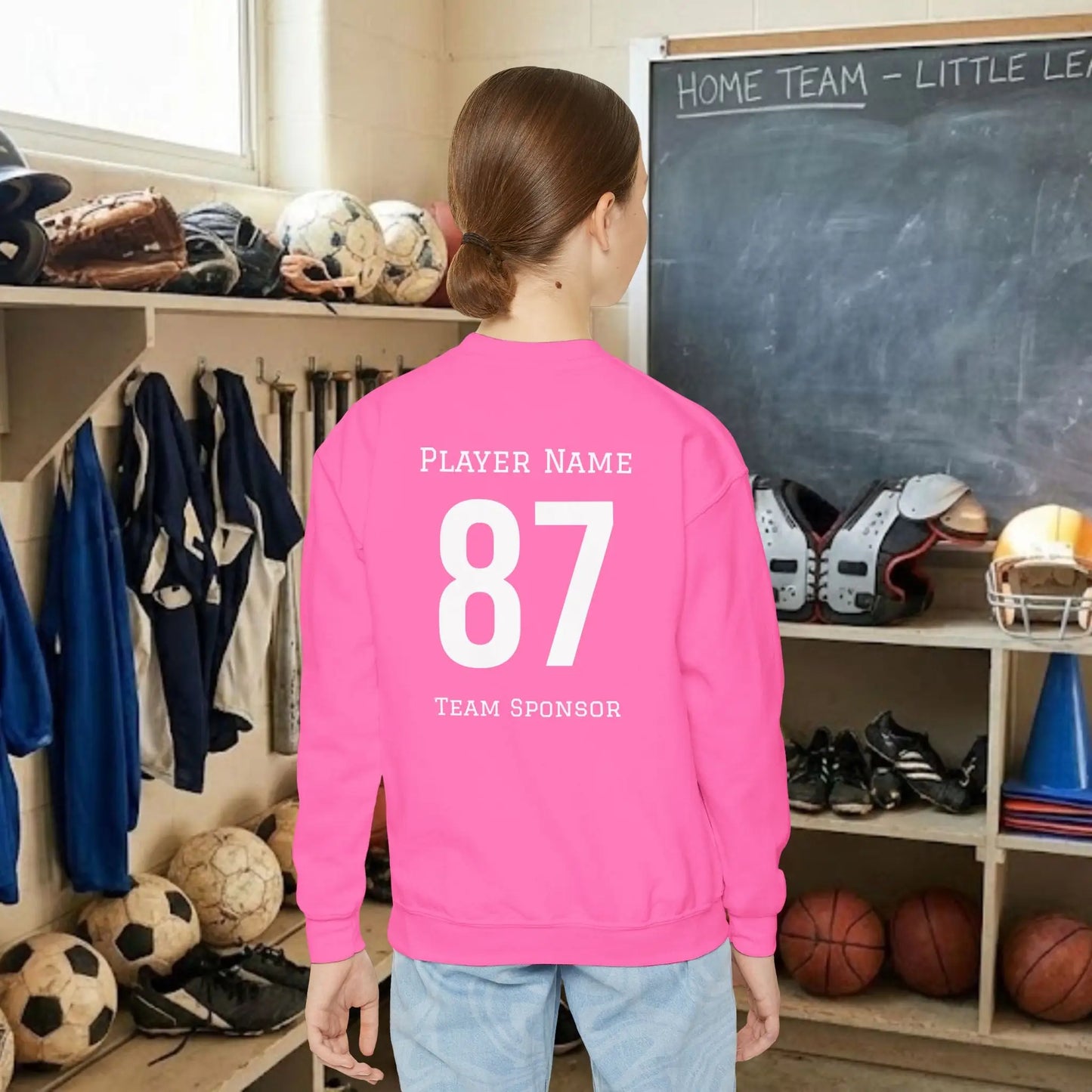 Custom Team Youth Sweatshirt – Left Chest Logo & Name (Gildan Heavy Blend)