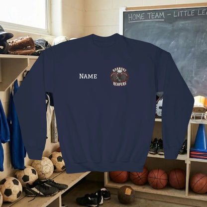 Custom Team Youth Sweatshirt – Left Chest Logo & Name (Gildan Heavy Blend)