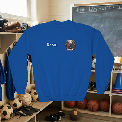 Custom Team Youth Sweatshirt – Left Chest Logo & Name (Gildan Heavy Blend)