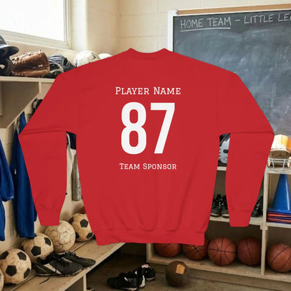 Custom Team Youth Sweatshirt – Left Chest Logo & Name (Gildan Heavy Blend)