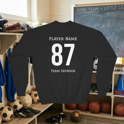 Custom Team Youth Sweatshirt – Left Chest Logo & Name (Gildan Heavy Blend)