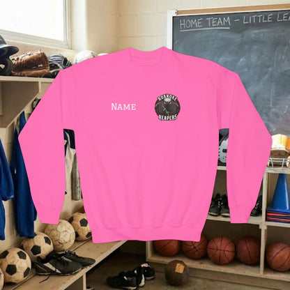 Custom Team Youth Sweatshirt – Left Chest Logo & Name (Gildan Heavy Blend)