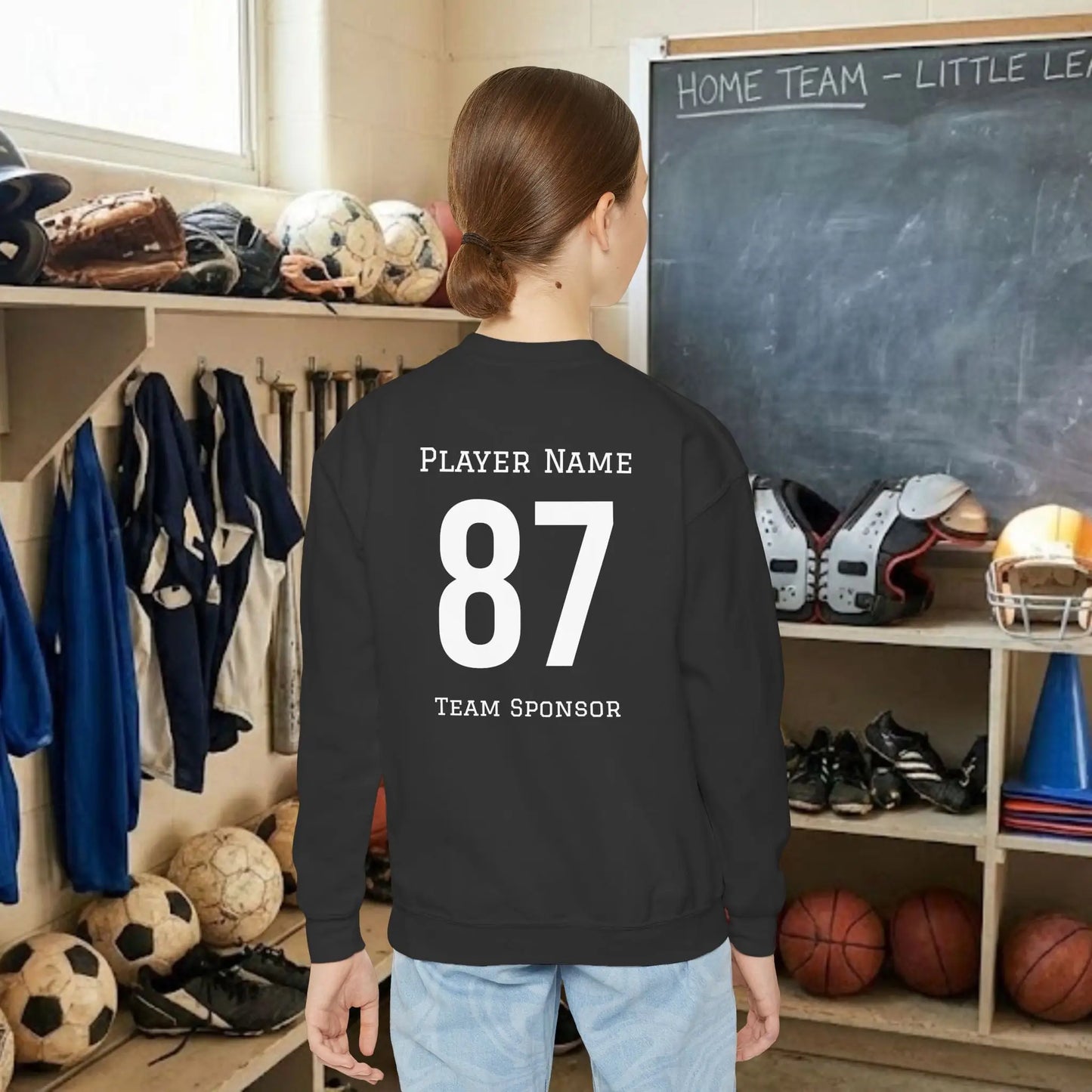 Custom Team Youth Sweatshirt – Left Chest Logo & Name (Gildan Heavy Blend)