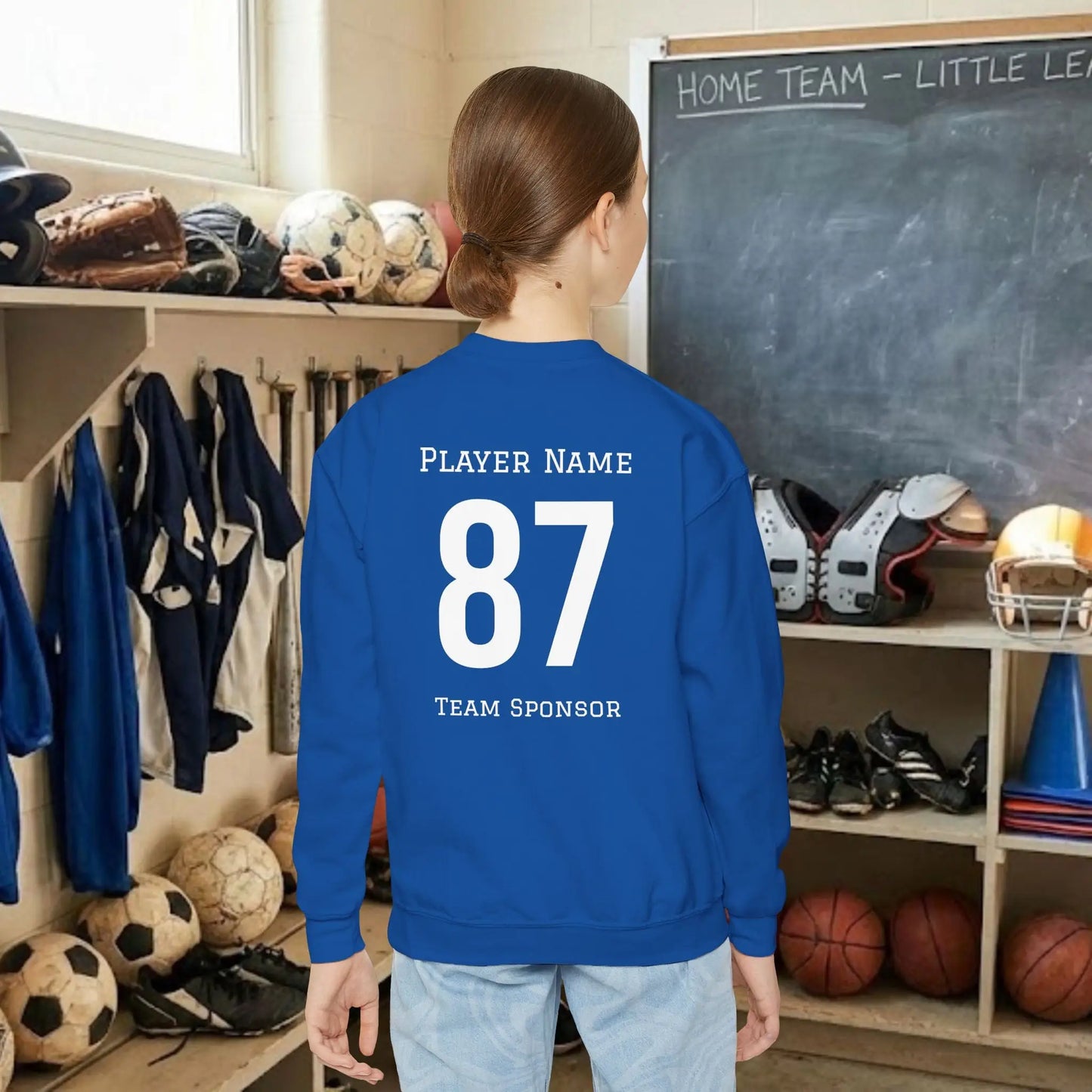 Custom Team Youth Sweatshirt – Left Chest Logo & Name (Gildan Heavy Blend)