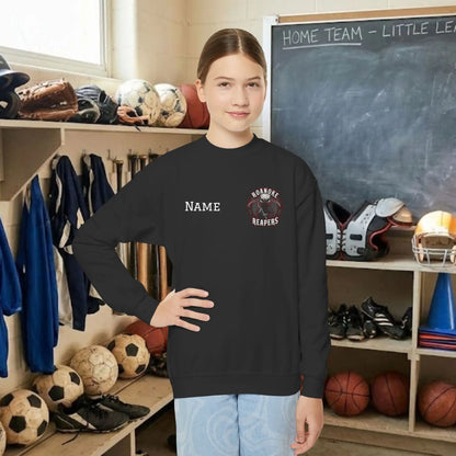 Custom Team Youth Sweatshirt – Left Chest Logo & Name (Gildan Heavy Blend)