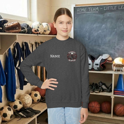 Custom Team Youth Sweatshirt – Left Chest Logo & Name (Gildan Heavy Blend)