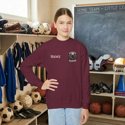 Custom Team Youth Sweatshirt – Left Chest Logo & Name (Gildan Heavy Blend)