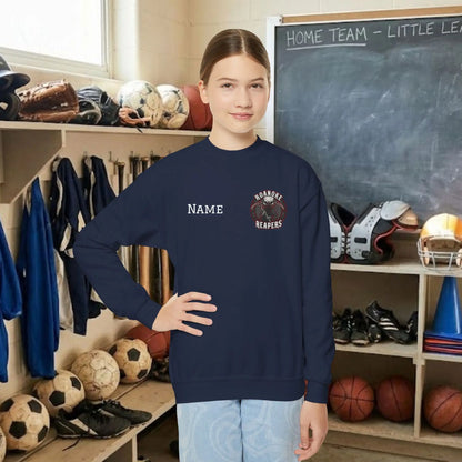 Custom Team Youth Sweatshirt – Left Chest Logo & Name (Gildan Heavy Blend)