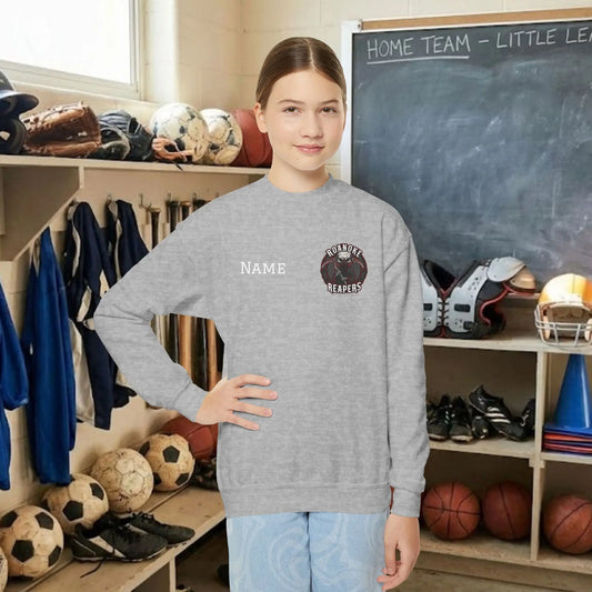 Custom Team Youth Sweatshirt – Left Chest Logo & Name (Gildan Heavy Blend)