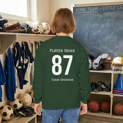 Custom Team Youth Sweatshirt – Right Chest Logo & Name (Gildan Heavy Blend)
