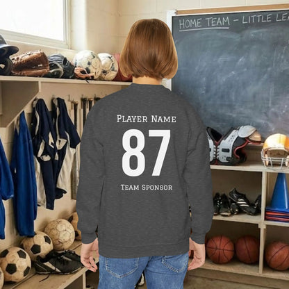Custom Team Youth Sweatshirt – Right Chest Logo & Name (Gildan Heavy Blend)