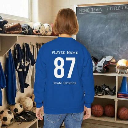 Custom Team Youth Sweatshirt – Right Chest Logo & Name (Gildan Heavy Blend)