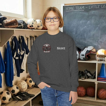 Custom Team Youth Sweatshirt – Right Chest Logo & Name (Gildan Heavy Blend)