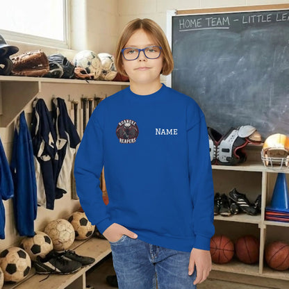 Custom Team Youth Sweatshirt – Right Chest Logo & Name (Gildan Heavy Blend)